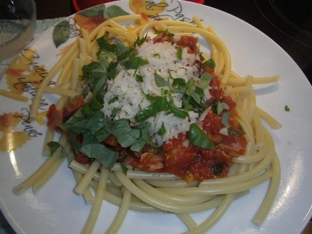 Maccheroni mit Schinken und Pfeffer - Rezept