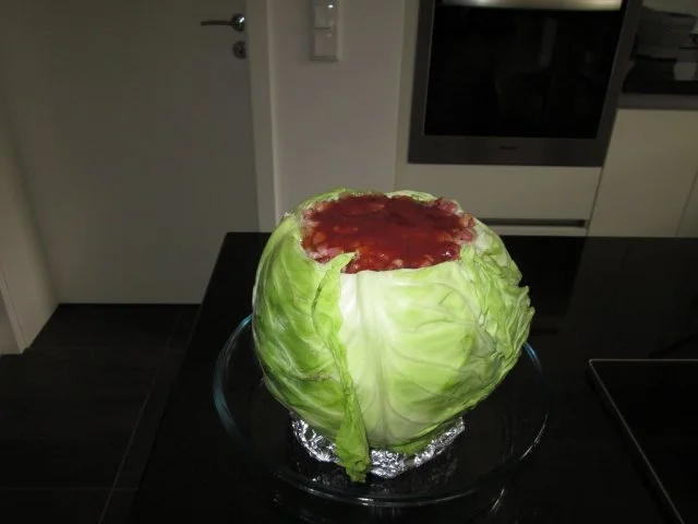 Gegrillter Weißkohl mit Speck + Barbecuesauce - Rezept - Bild Nr. 2