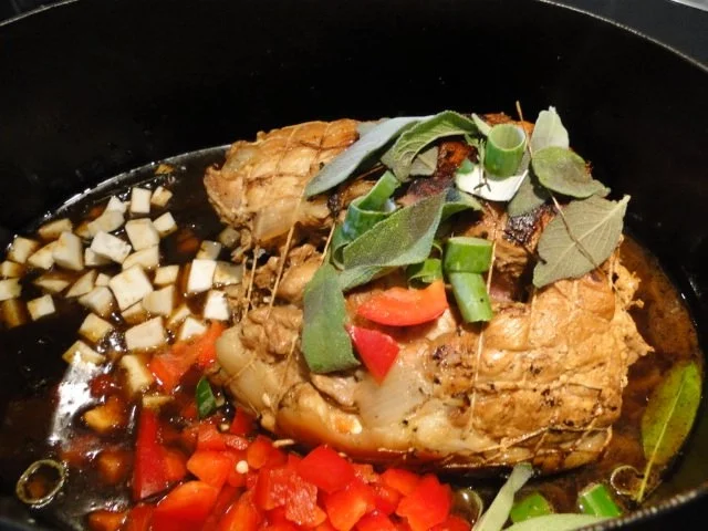 Rezept: Spanferkelbraten NT mit frischen Pfifferlingen und Bild Nr. 7 Spanferkelbraten NT mit frischen Pfifferlingen und - Rezept - Bild Nr. 7