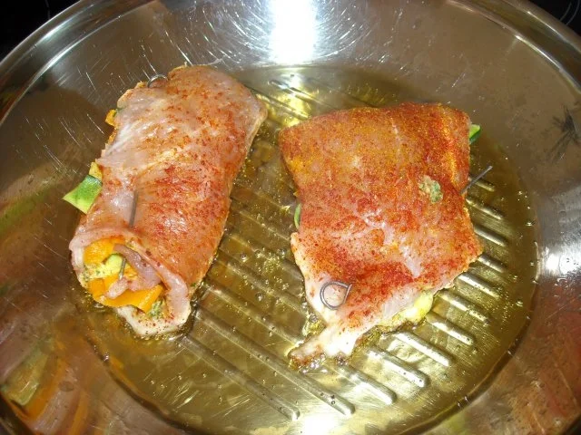 Puten - Involtini mit Gemüse und Kurkumareis - Rezept - Bild Nr. 5