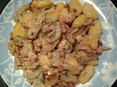 Gnocchi mit Rahm - Champignons - Rezept