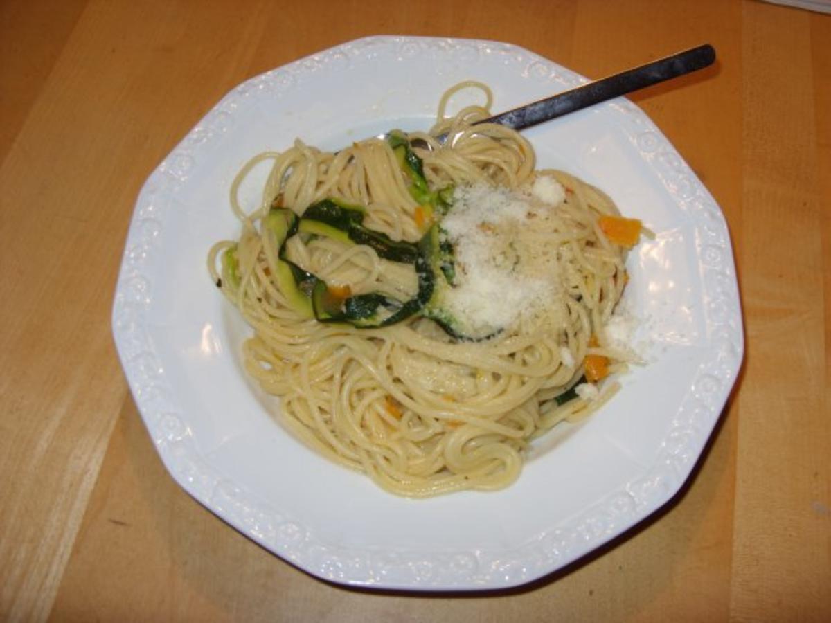 C1: Zuccini - Karotten Spaghetti - Rezept