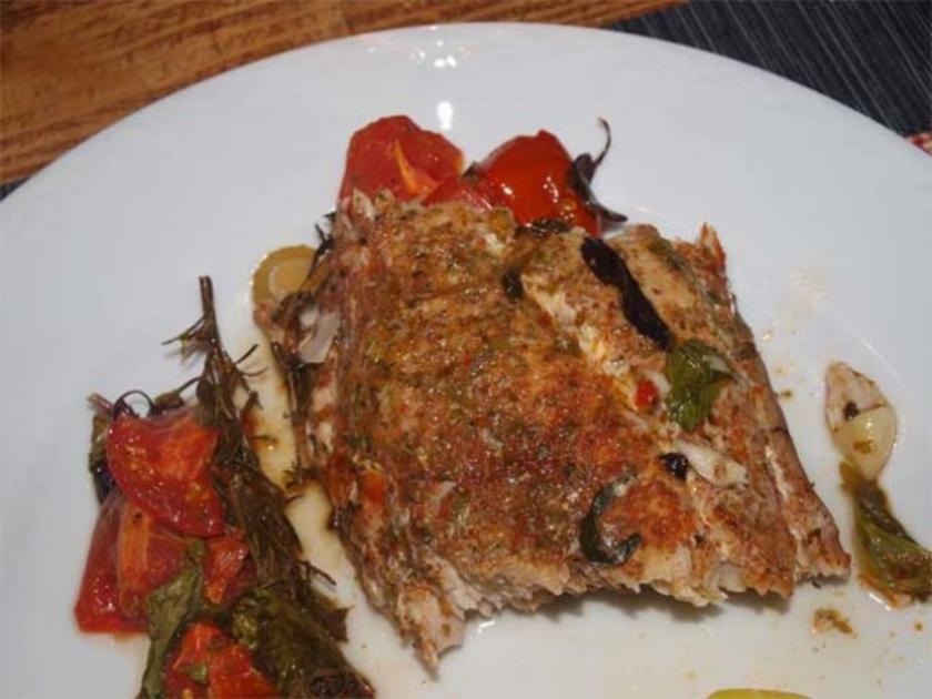 Mediteranes Fischfilet aus dem Ofen Filetti di pesce siciliano dal ...