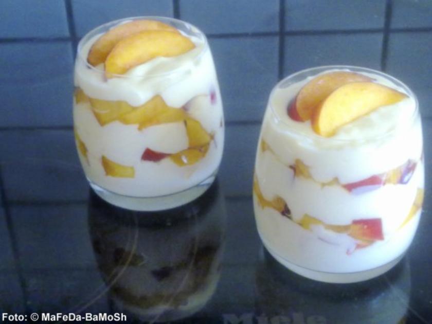 Nektarinen-Creme-Becher - Rezept mit Bild - kochbar.de