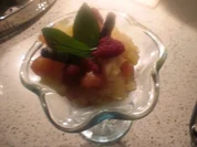 Proseccosorbet mit Früchten - Rezept