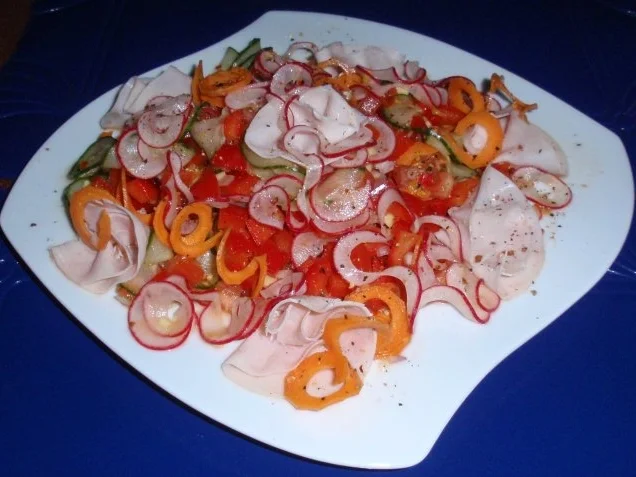 Sommersalat mit Schinken - Rezept