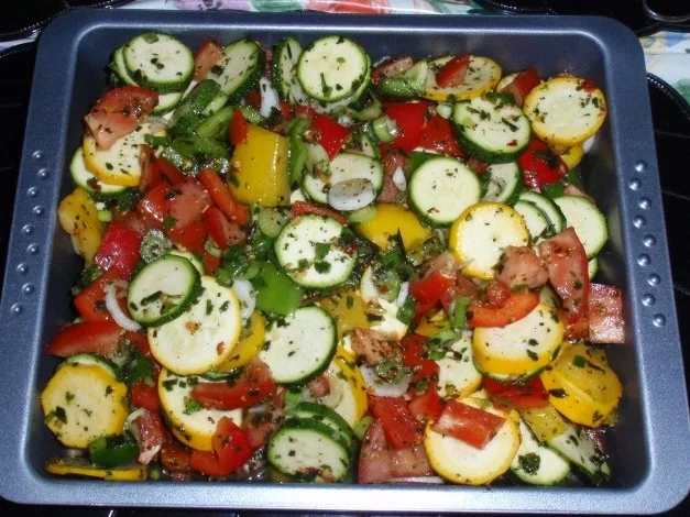 Mediterranes Gemüse mit Kabeljaurückenfilet aus dem Ofen - Rezept - Bild Nr. 8