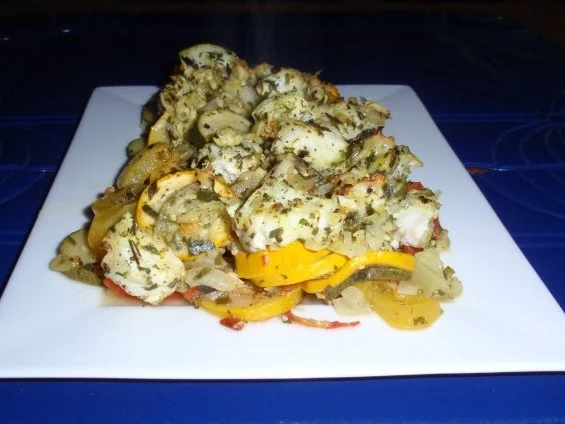 Mediterranes Gemüse mit Kabeljaurückenfilet aus dem Ofen - Rezept - Bild Nr. 19