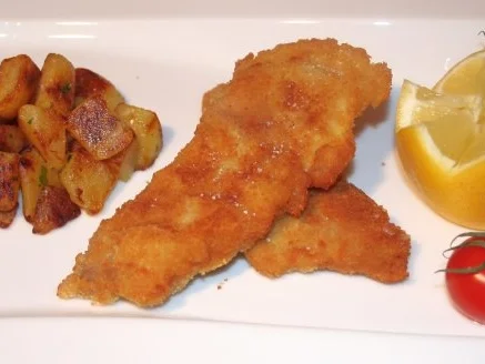 Tegernseer Schnitzel mit Bratkartoffeln - Rezept