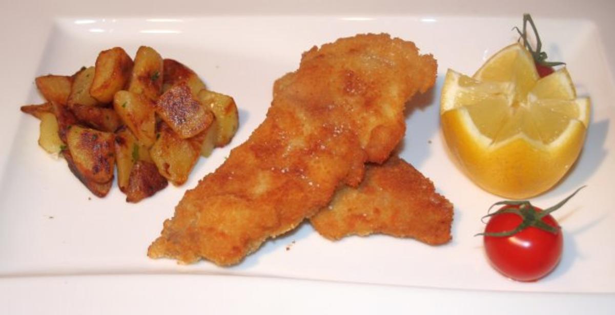 Tegernseer Schnitzel mit Bratkartoffeln - Rezept Von Einsendungen Das
perfekte Dinner