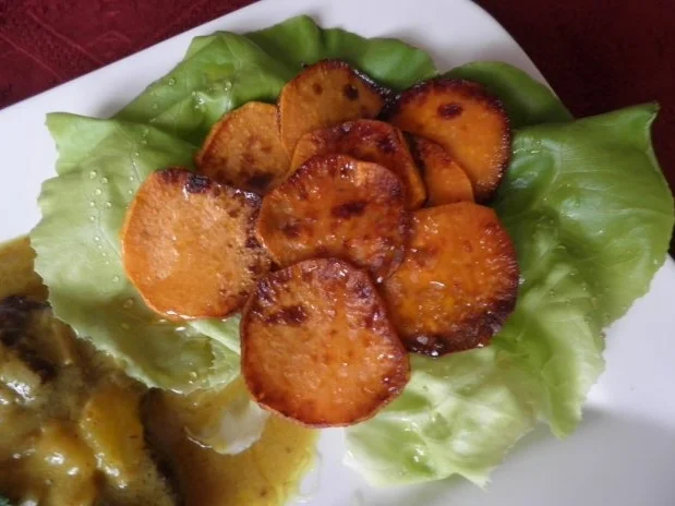 Hähnchenleber exotisch angehaucht an Süßkartoffelchips - Rezept - Bild Nr. 4