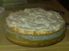 Stachelbeer-Mohnvanillepudding-Torte mit Beißerhaube - Rezept
