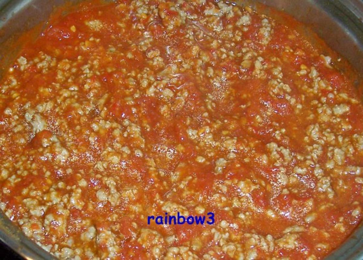 Kochen: Scharfe Hackfleisch-Tomaten-Sauce zu Nudeln - Rezept - Bild Nr. 5