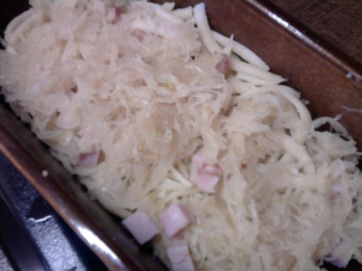 Spätzle-Sauerkraut-Auflauf - Rezept - Bild Nr. 5