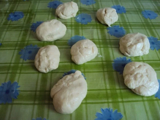 Schicht Hörnchen mit Käse - Katmer Pogaca - Rezept - Bild Nr. 6