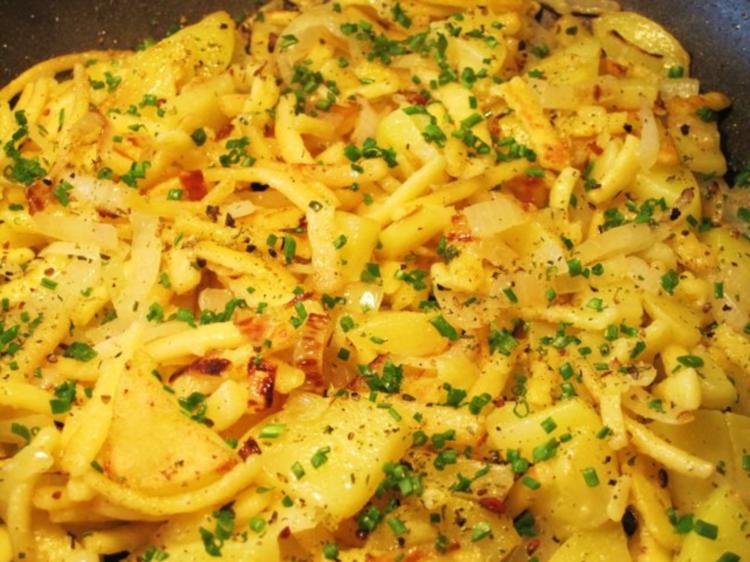 Spätzle Geröstel mit Kartoffeln und Zwiebeln - schnell &amp; einfach - von mimi