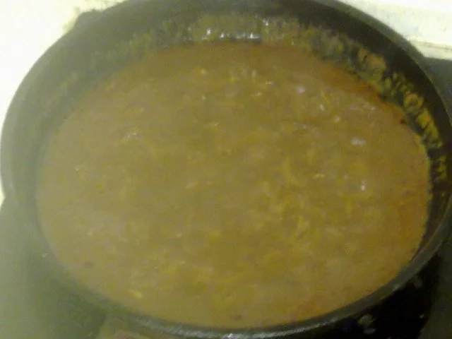 Hackbraten mit Käsefüllung und einer Zwiebelsoße - Rezept - Bild Nr. 10