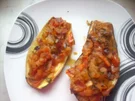 Auberginen und Zucchini gefüllt - Rezept