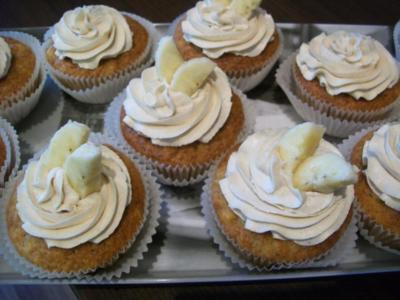 Bananen Cupcakes mit Honig-Frosting - Rezept