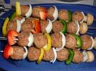 Bunte Hackbällchen-Spieße - Rezept