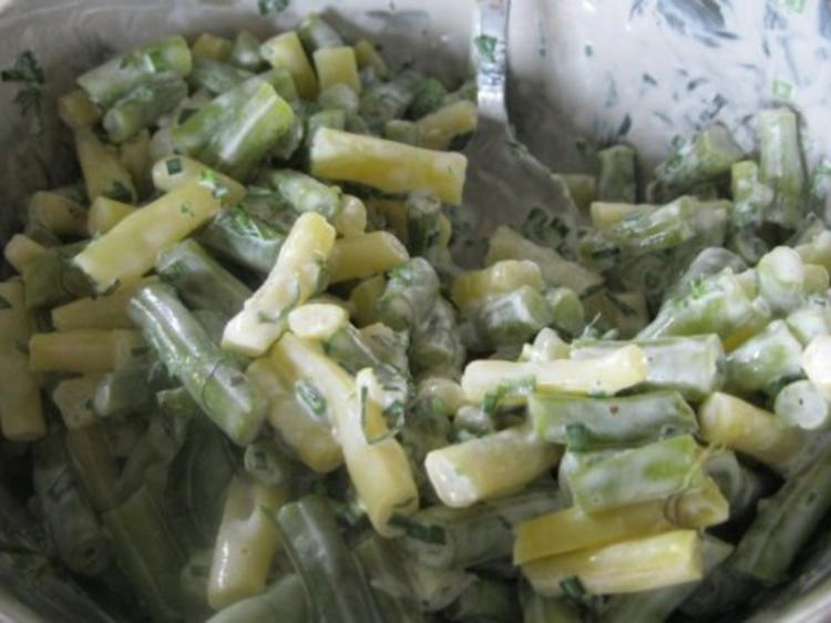 Grün-Gelber Bohnensalat mit Ziegenjoghurt-Zitrone-Dressing - einfach ...