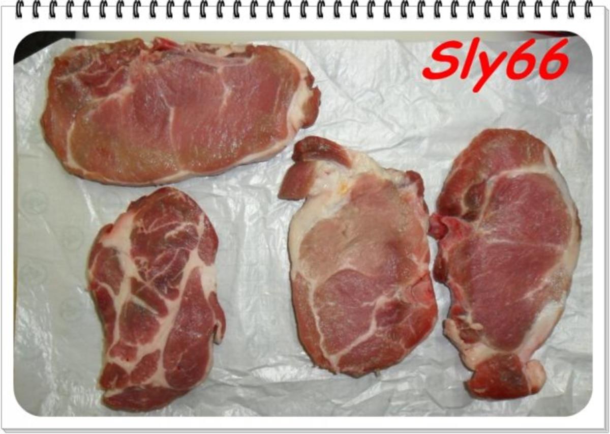 Fleischgerichte:Schweinskarree mit Champignon-Weißwein-Senfsoße - Rezept - Bild Nr. 2