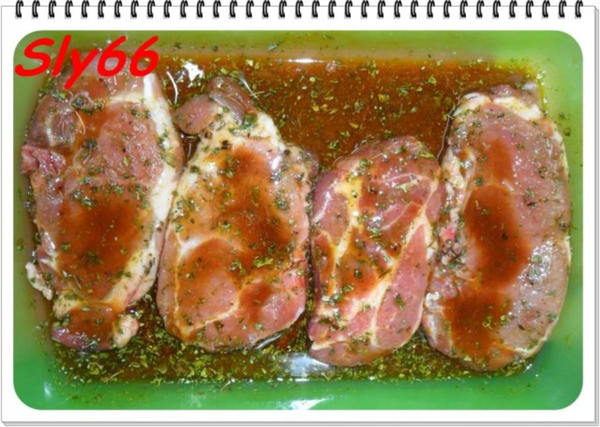 Fleischgerichte:Schweinskarree mit Champignon-Weißwein-Senfsoße - Rezept - Bild Nr. 5