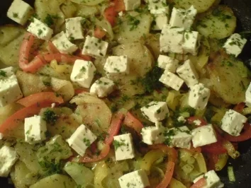 Rezept: Griechische Kartoffelpfanne Griechische Kartoffelpfanne - Rezept