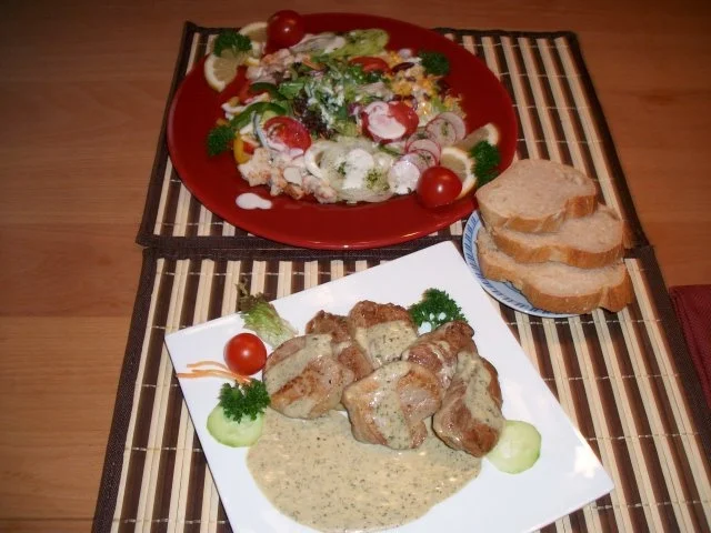 Schweinefilet in Lavendel-Petersilie-Knoblauch-Sahne Soße. - Rezept - Bild Nr. 5