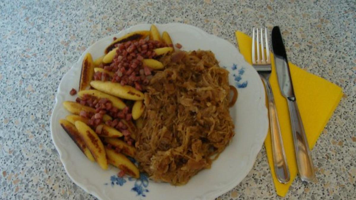 "Bubaspitzle" mit Sauerkraut - Rezept