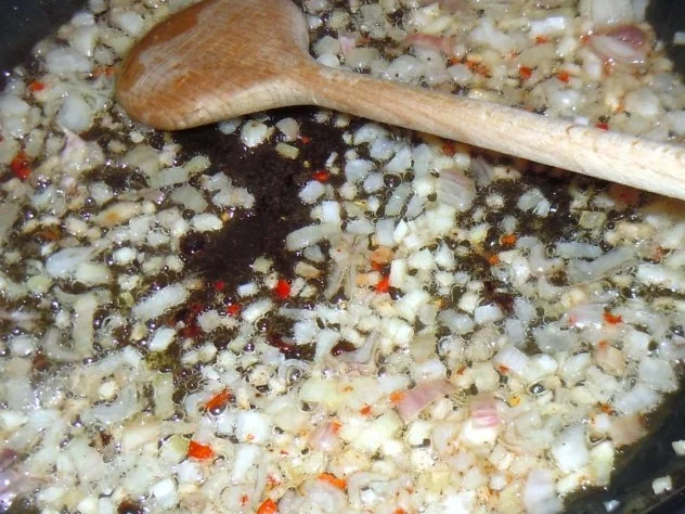 Scharfes Hähnchen-Paprika-Ragout mit Minz-Bulgur - Rezept - Bild Nr. 6