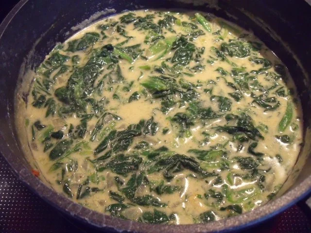 Rezept: Lachs mit Spaghetti in Kokos-Spinatsauce Bild Nr. 3 Lachs mit Spaghetti in Kokos-Spinatsauce - Rezept - Bild Nr. 3