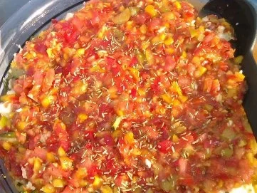 Rezept: Zucchinisalat mit Paprika Tomaten Salsa Zucchinisalat mit Paprika Tomaten Salsa - Rezept