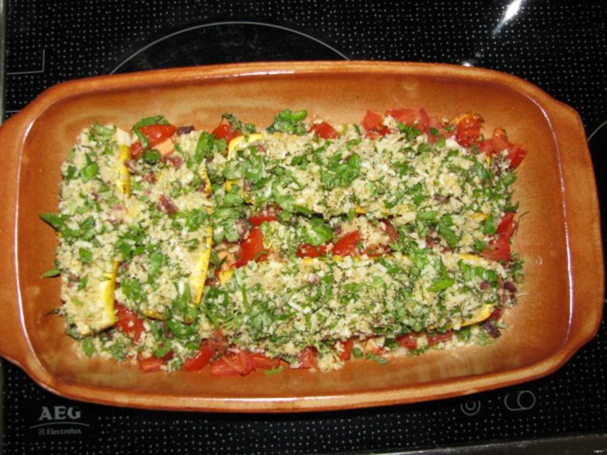 Gemüse: Mit Parmesanbröseln überbackene Zucchini - Rezept - Bild Nr. 3