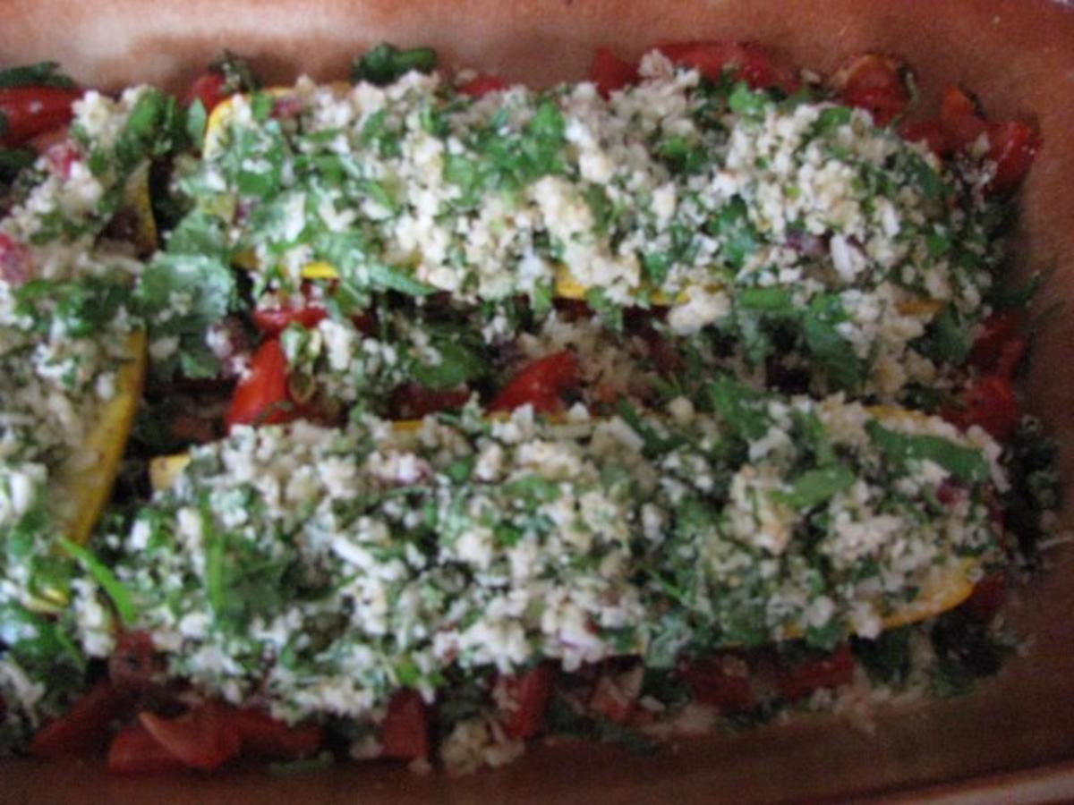 Gemüse: Mit Parmesanbröseln überbackene Zucchini - Rezept - Bild Nr. 4