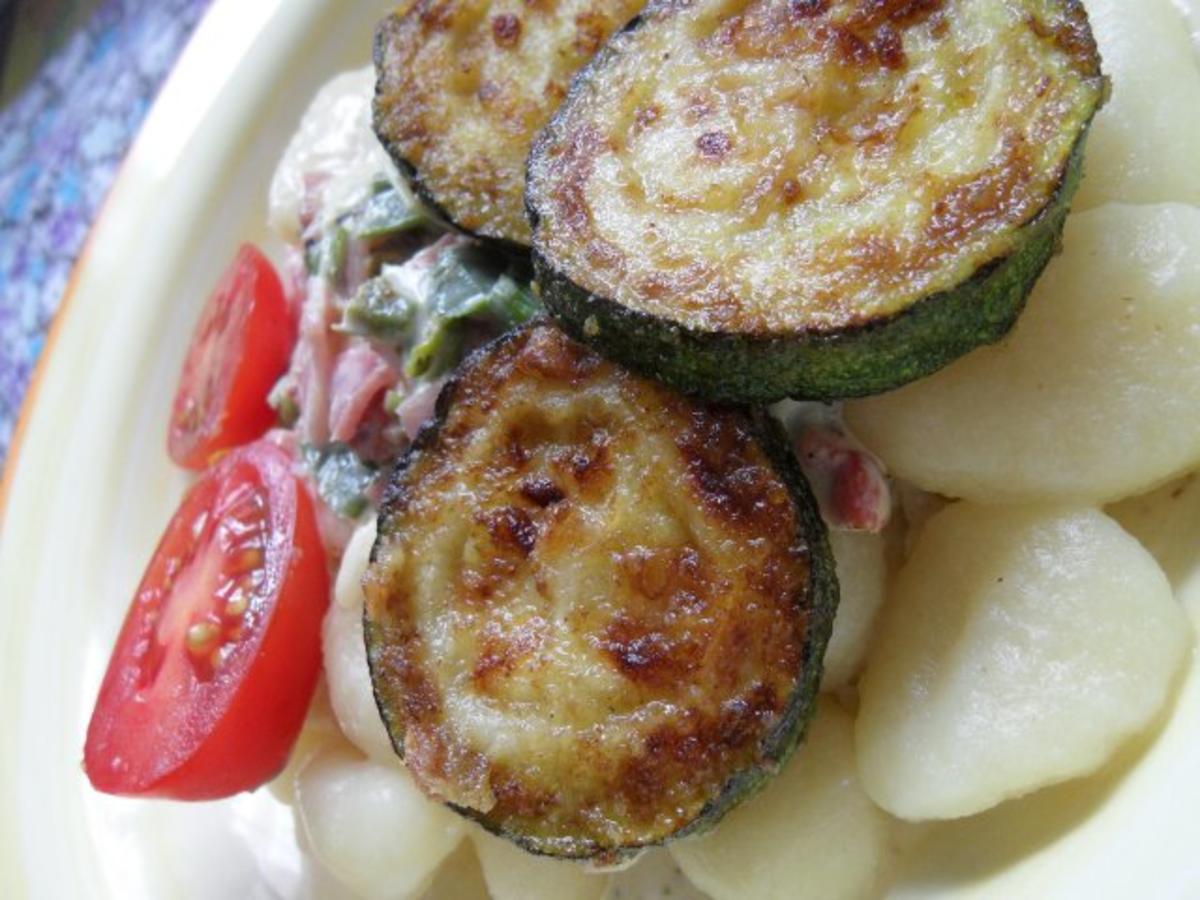 Gnocchi in Schinken-Sahnesauce mit gebratenen Zucchini - Rezept - Bild Nr. 14