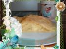 Kuchen : Blätterteig Rolle mit Apfel und Pudding - Rezept