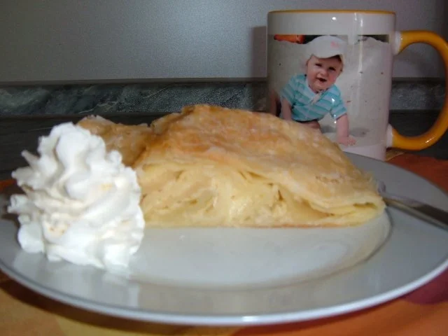 Kuchen : Blätterteig Rolle mit Apfel und Pudding - Rezept - Bild Nr. 2