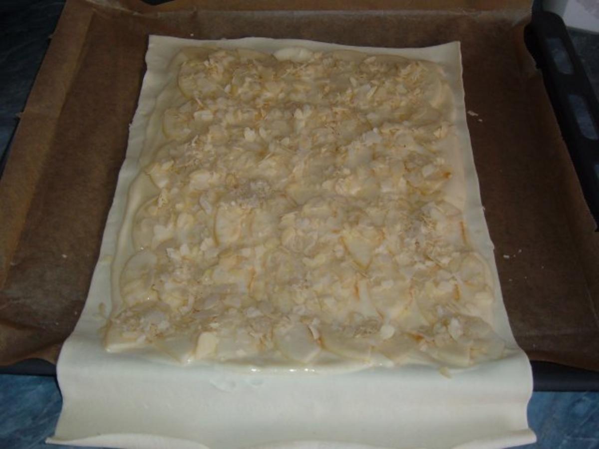 Kuchen : Blätterteig Rolle mit Apfel und Pudding - Rezept - Bild Nr. 6