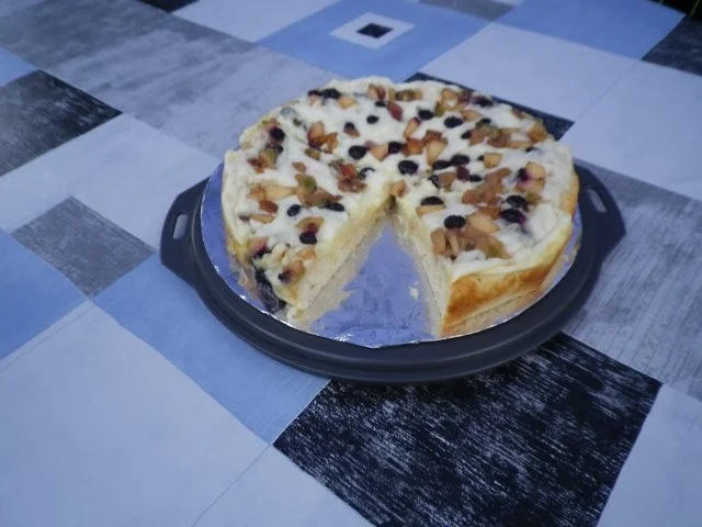 Pudding - Obst - Kuchen - Rezept