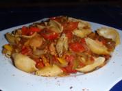 Bunte-Würstchen-Nudel-Pfanne - Rezept