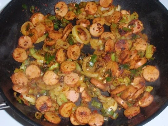 Bunte-Würstchen-Nudel-Pfanne - Rezept - Bild Nr. 4