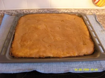 Apfelkompott-Blechkuchen - Rezept