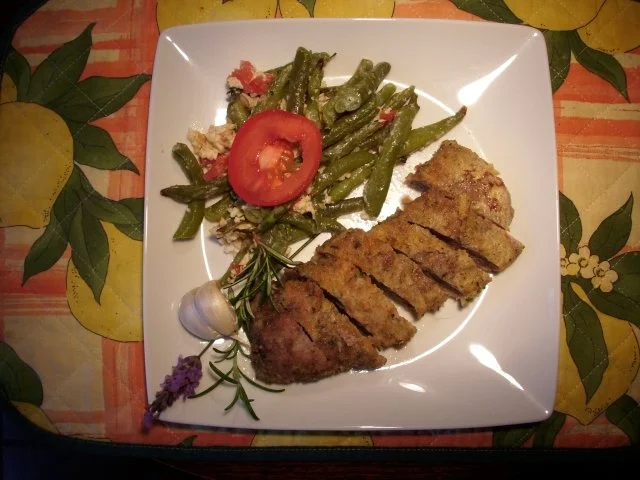 Lammlachse in einer Rosmarin / Thymian Panade - Rezept