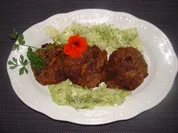 Gemüse : Kartoffelrondos mit Red Beans und Kochschinken. - Rezept