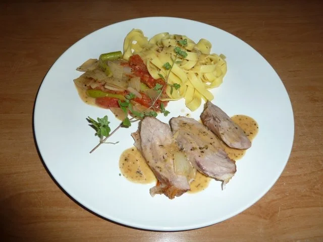 Kalbshaxe geschmort mit Zwiebelgemüse - Rezept - Bild Nr. 4