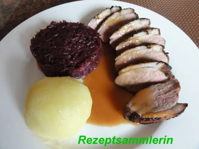 Geflügel:   ENTENBRUST an Orangensauce - Rezept