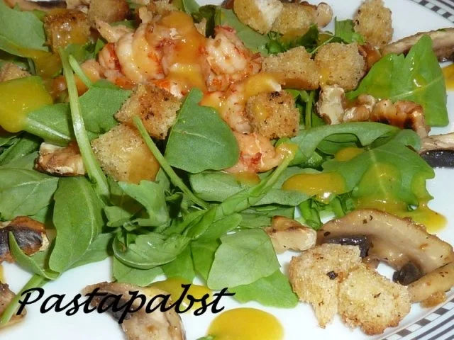 Rucolasalat mit Aprikosendressing - Rezept - Bild Nr. 5