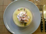 Nachtisch: Vanillepudding mit Obst - Rezept
