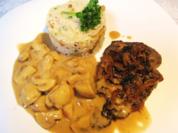 Champignons in einer leichten Rahmsoße - Rezept